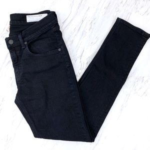 Rag & Bone Jean Midrise Skinny in Coal size 28